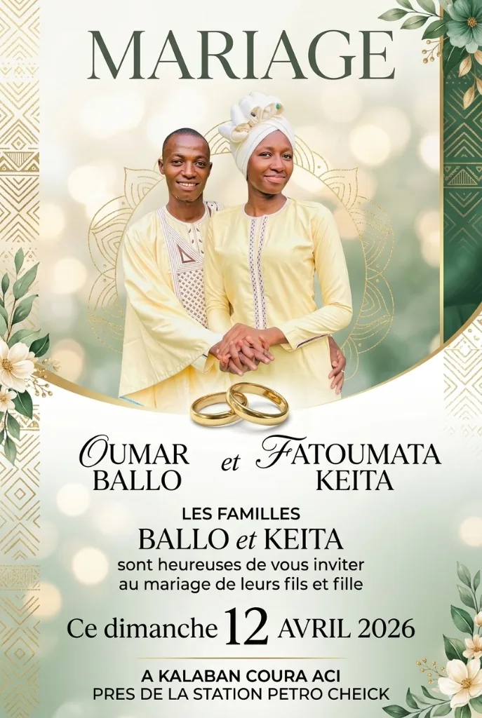 Invitation de Mariage